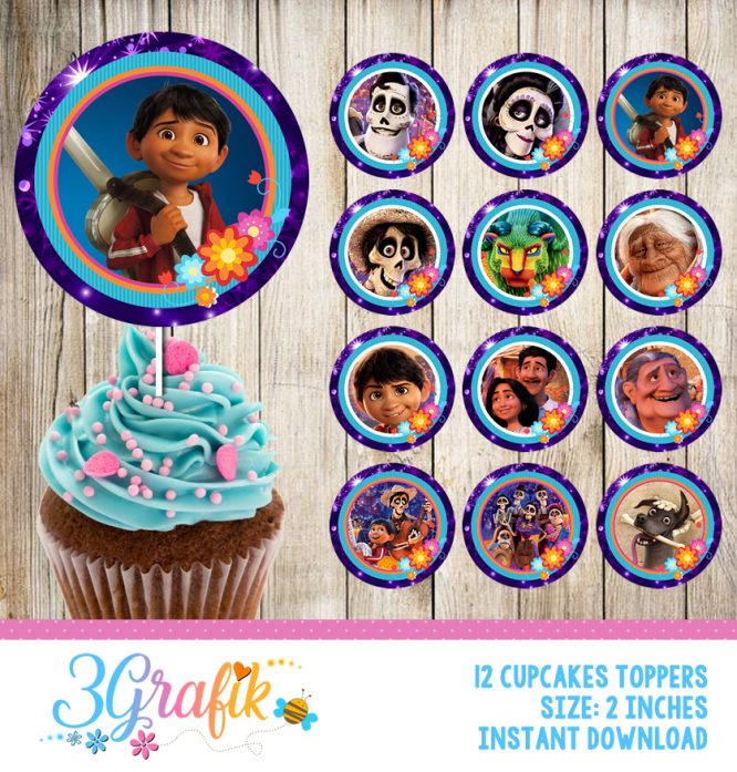 Coco Cupcake Topper Printable