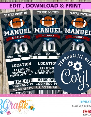 Football Ticket Invitation