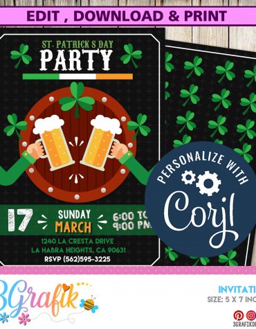 St. Patrick's Birthday Invitation Template