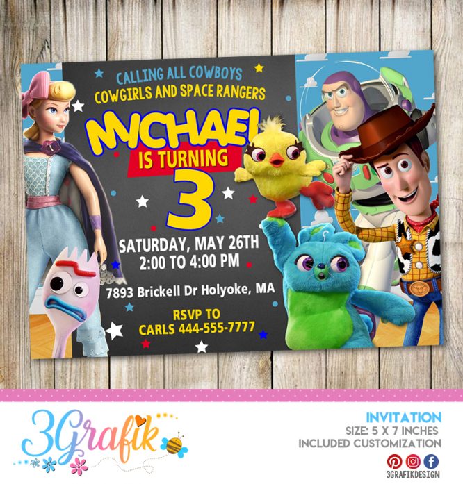 Toy Story - Invitation - Printable - 3Grafik