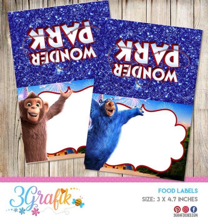 Wonder Park – Food Tent Cards– Printable - Image 3