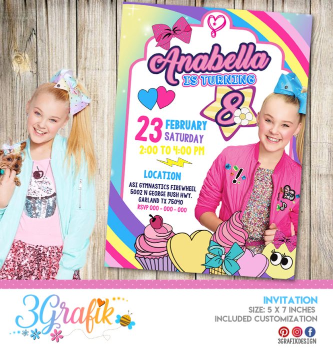 JoJo Siwa - Invitation - Printable