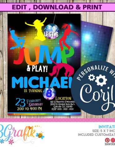 Trampoline Party Invitation