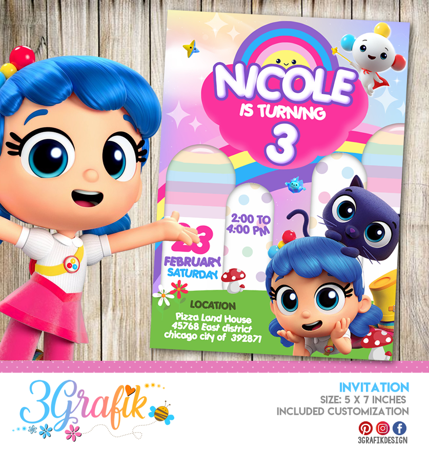 Download True And Rainbow Kingdom Invitation Printable 3grafik