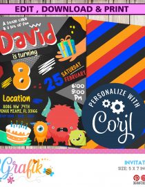 Monster invitations