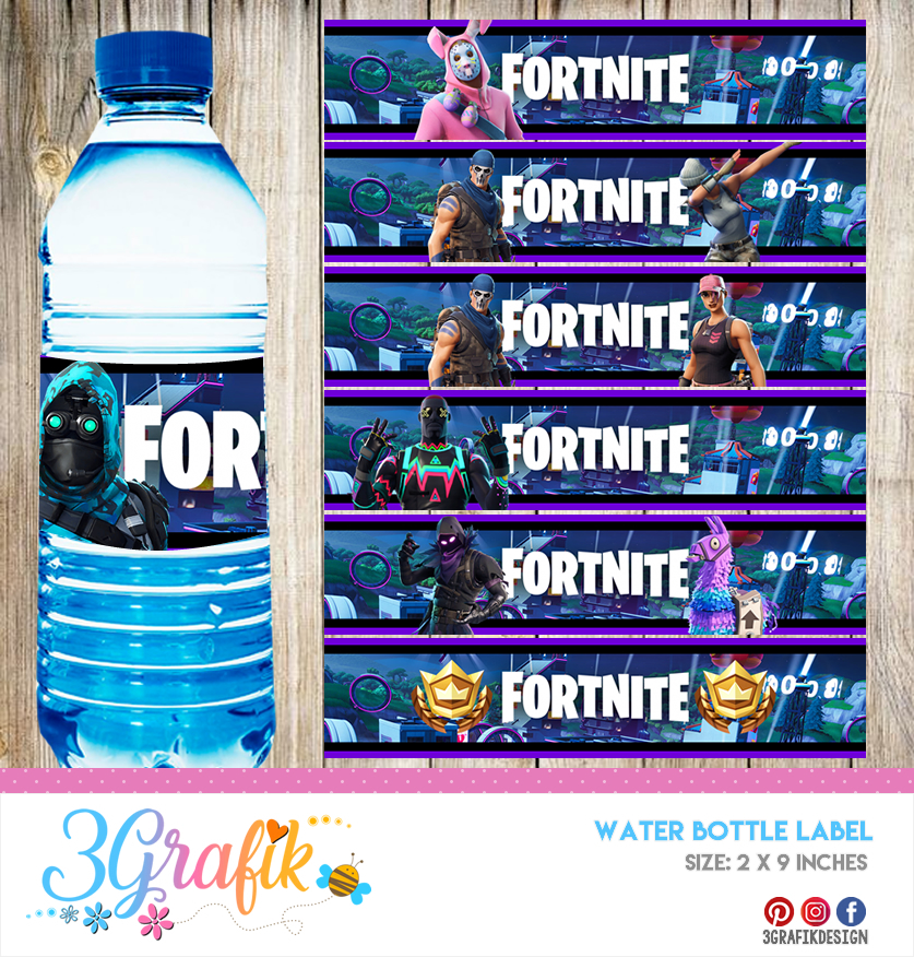 Fortnite - Personalised Kids/Drinks/Sports Childrens Water Bottle