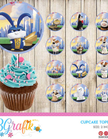 Cupcakes Toppers - Secret Life of Pets 2