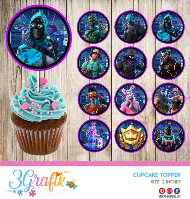 Fortnite - Cupcake Topper - Printable