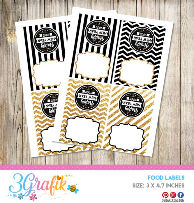 New Year Food Tent Cards - Image 2