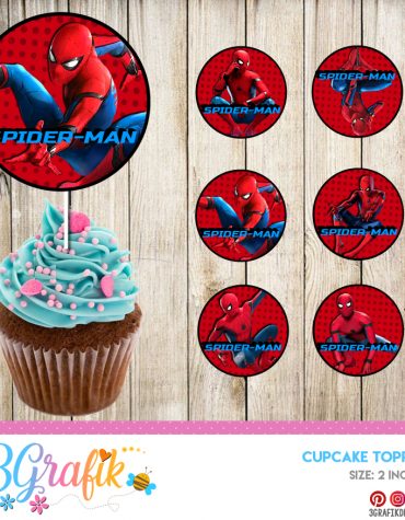 spider-man cupcake topper