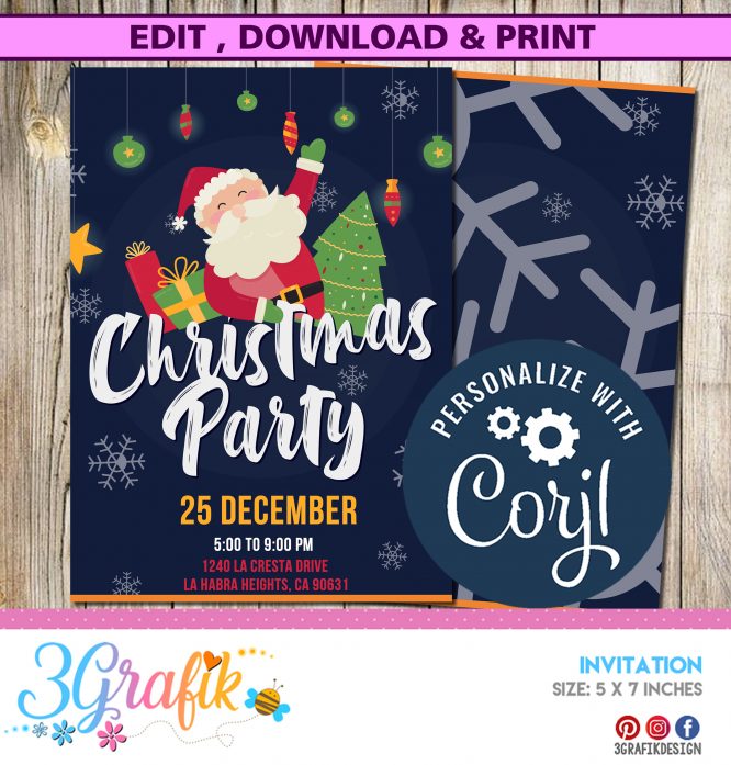 Christmas Party - Invitation – Printable