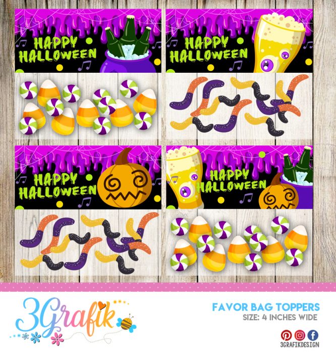 Halloween – Favor Bag Toppers  – Printable