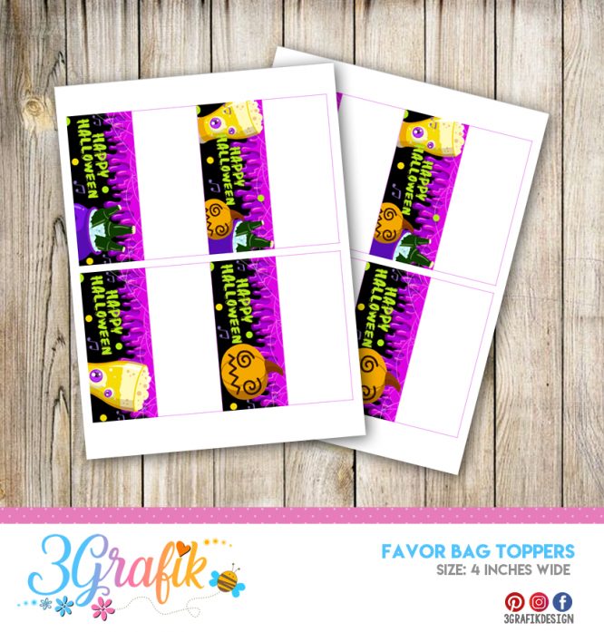 Halloween – Favor Bag Toppers  – Printable - Image 2