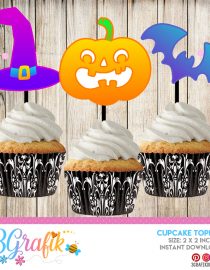 Free Halloween Cupcake Topper