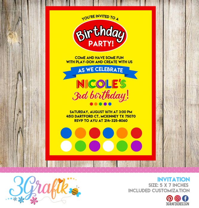 Play - Doh Invitation