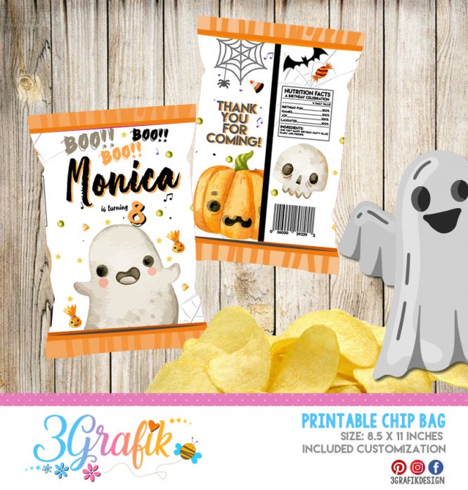 Ghost Halloween Chip Bag