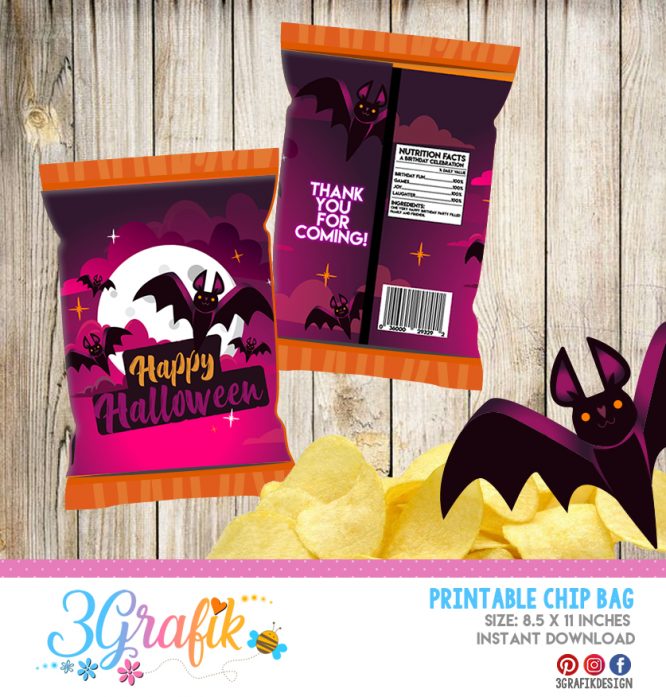 Bat Halloween Chip Bags