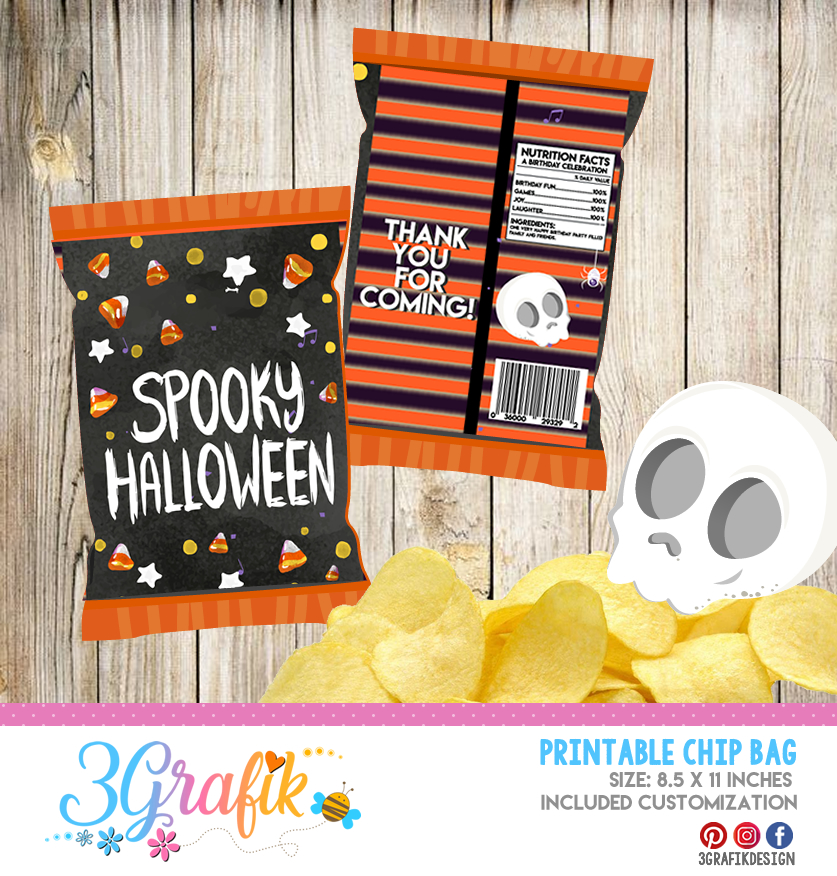 halloween chip bags-our little boo – Personalize Our Party