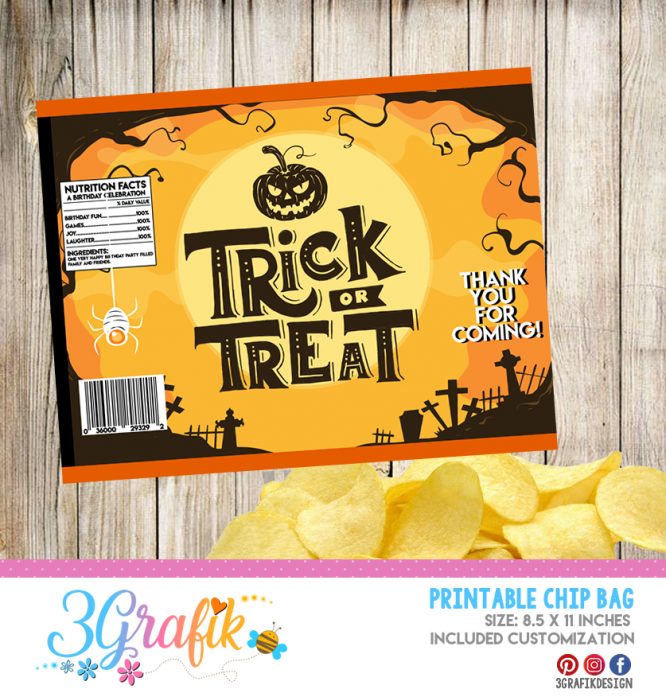 Trick or Treat Halloween Chip Bags - Image 2