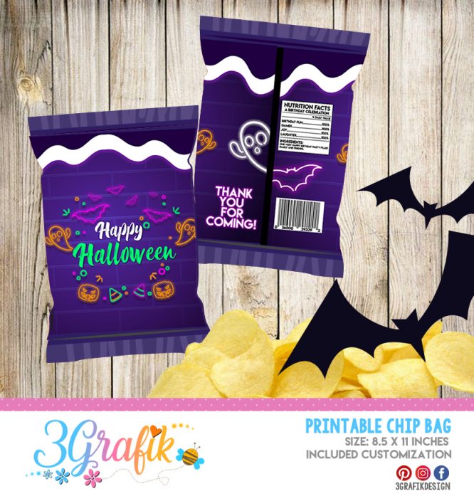 Ghost Halloween Chip Bags