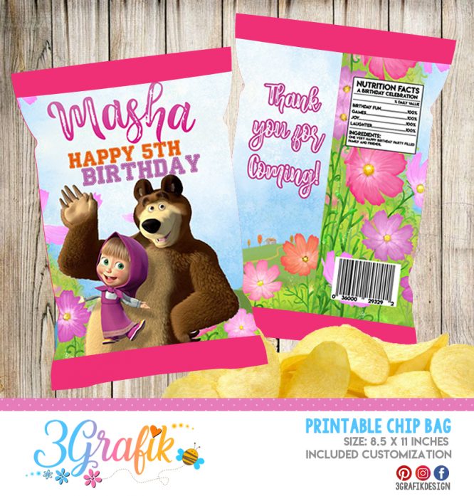 Chip-bag-Masha-and-the-Bear-Printable