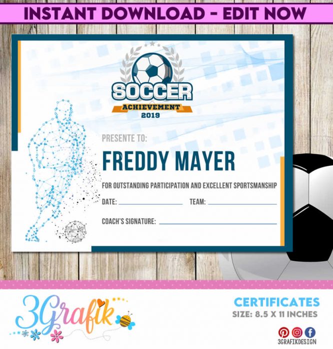 Soccer-Award Certificate-ecitable-template