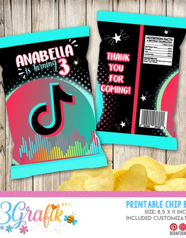 Tik Tok Chip Bags printable Archives - 3Grafik | Printable products for ...