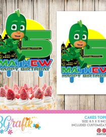 Pj Mask Cake Topper Digital