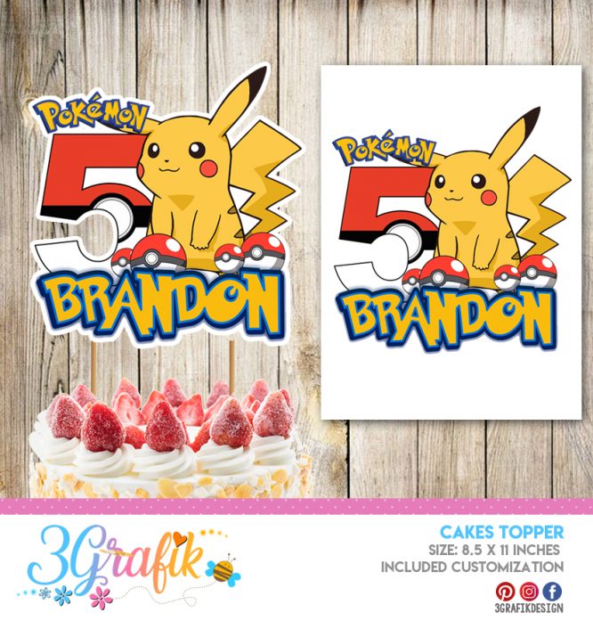 Pikachu Cake Topper