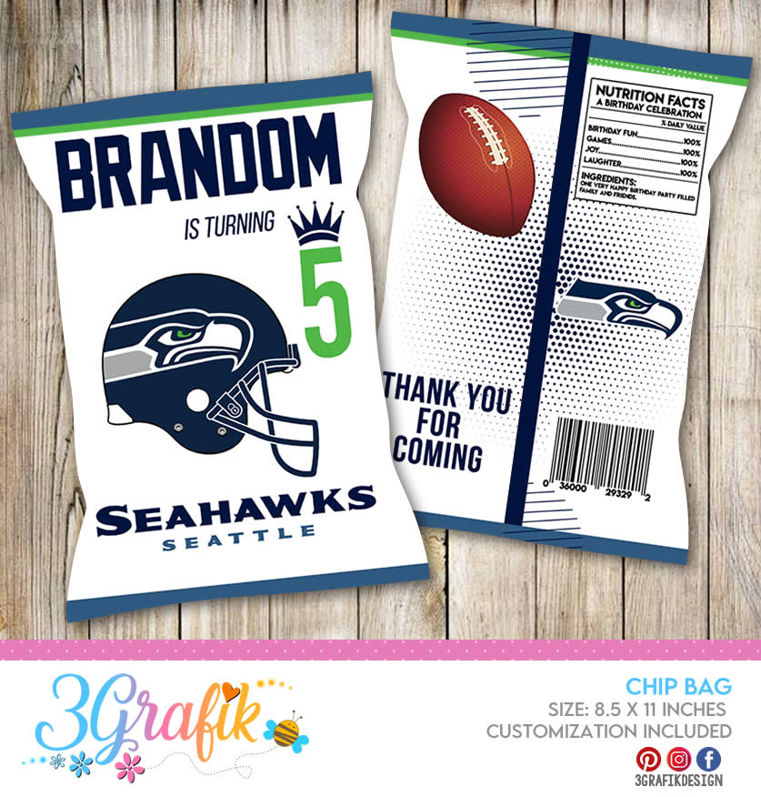 NFL Seattle Seahawks Birthday Invitation