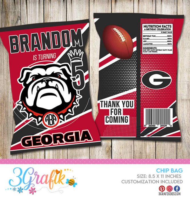 Georgia Bulldogs Chip bag