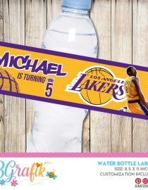 Lakers Kobe Bryant water bottle label