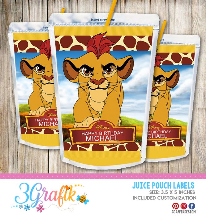 The Lion Guard Caprisun labels