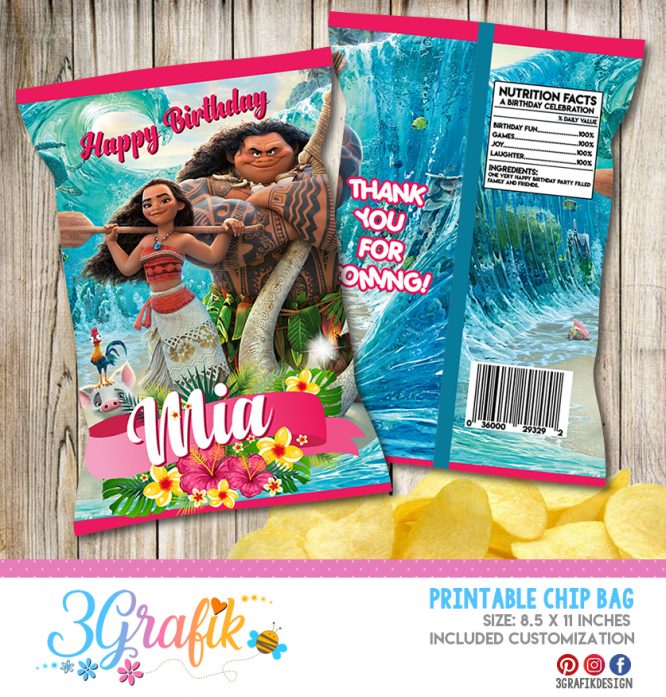 Moana Chip Bags