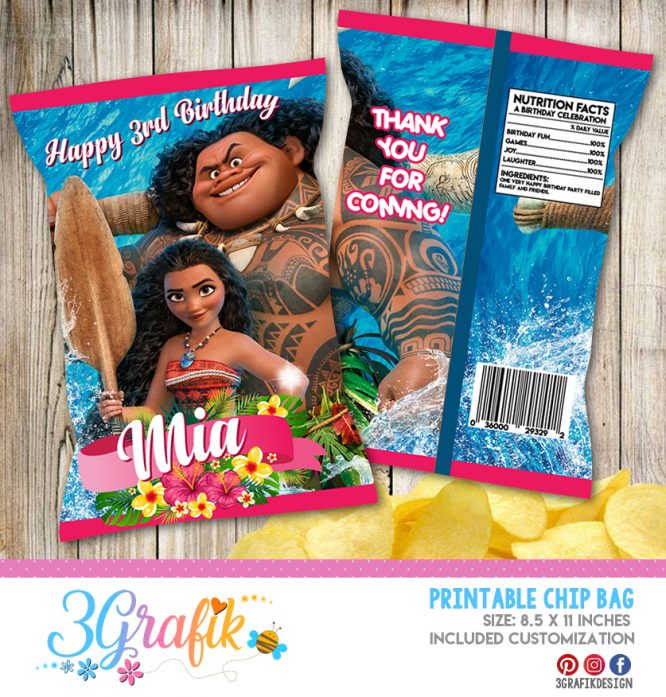 Moana Chip Bags Digital