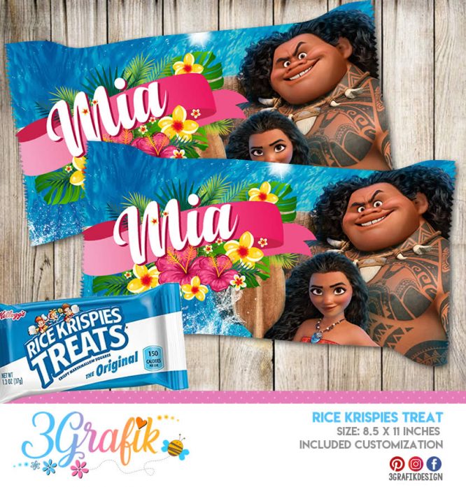 Moana Rice Krispie Treats