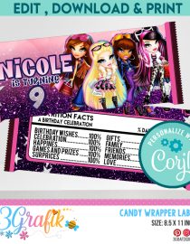 Bratz Candy Wrapper labels