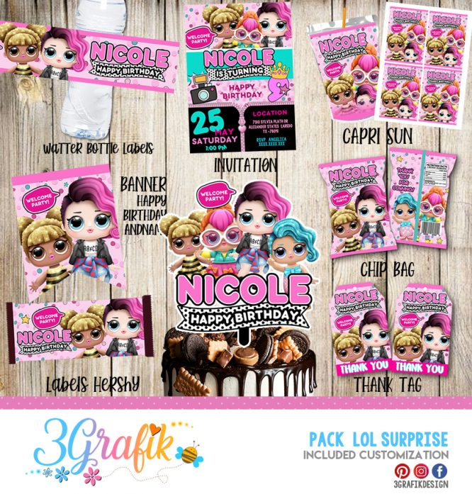 Lol Doll Party Pack Printable Cocomelon Chip Bag Cocomelon