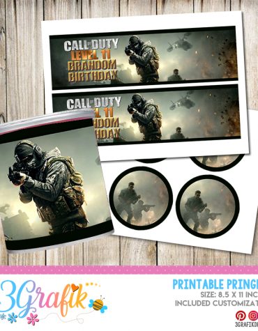 Call of Duty Pringles Label