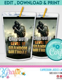 Call of Duty Caprisun Juice Label