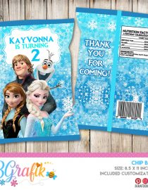 ▷ Frozen Water bottle Label Digital