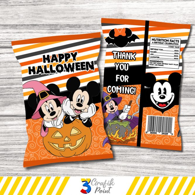 Halloween Mickey Mouse Chip Bag