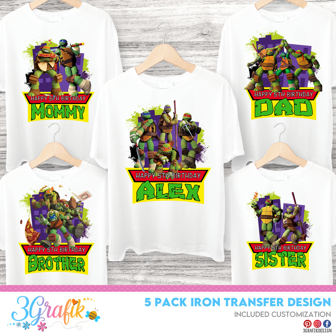 Ninja Turtles Birthday shirt – Design Sisters and Blanks