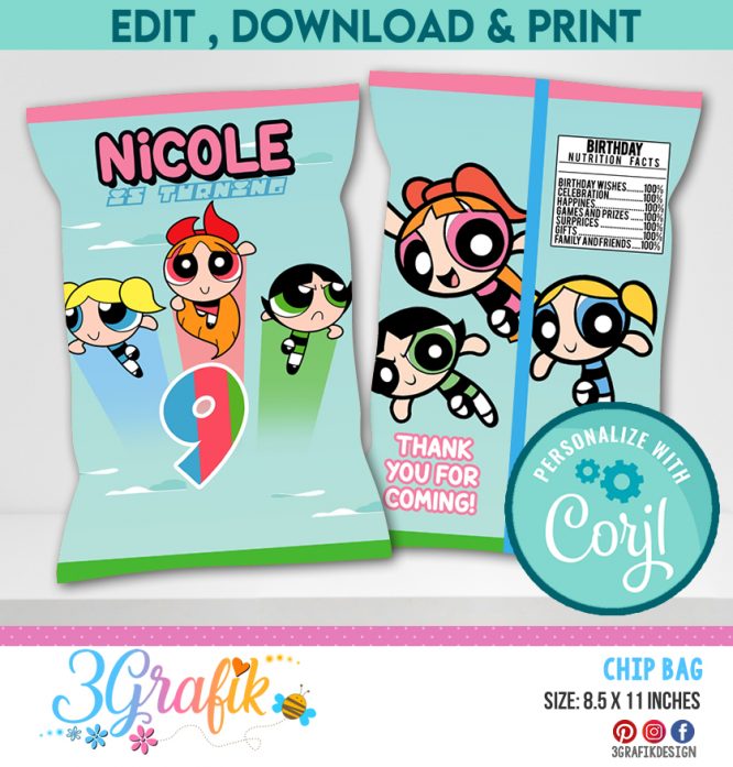 The PowerPuff girls Chip Bag