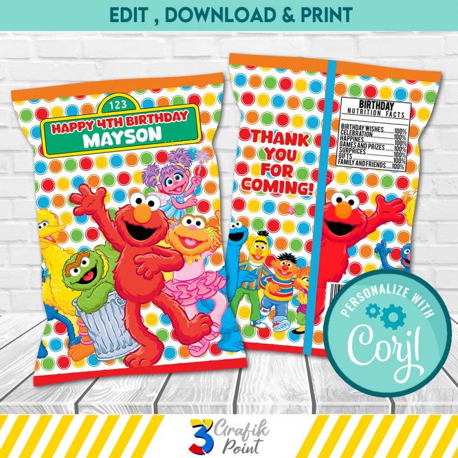 Sesame Street Chip Bags