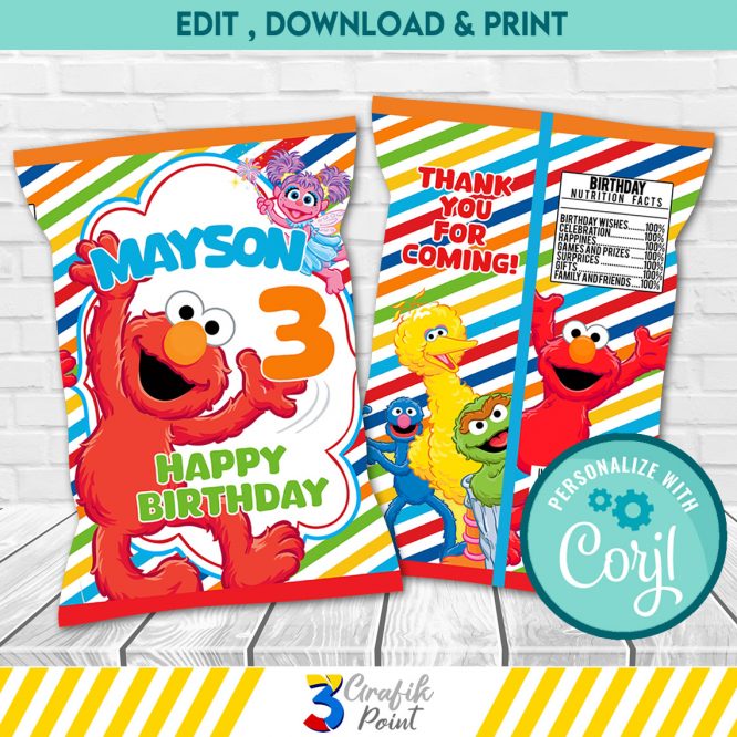 Sesame Street Chip Bag digital