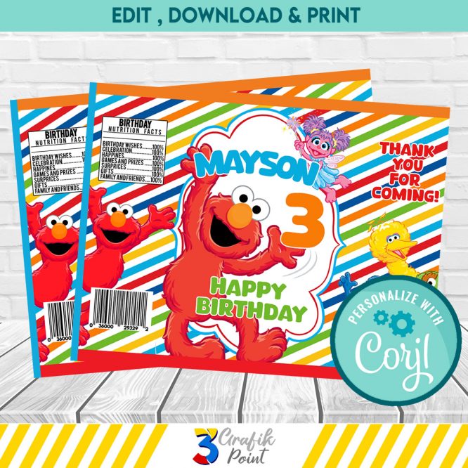 Sesame Street Chip Bag digital