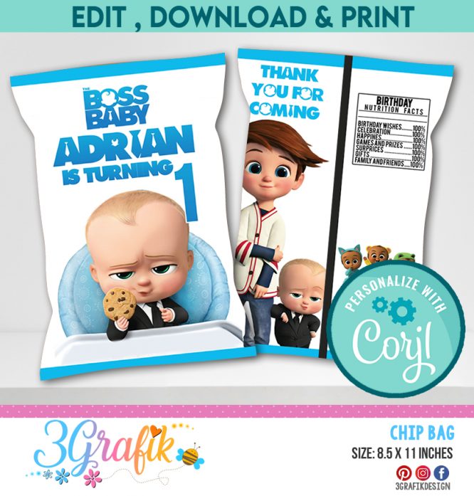 The Boss Baby Chip Bag