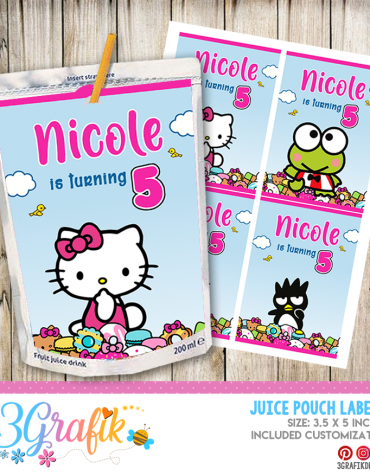 DIGITAL FILE Kids Caprisun Labels Kids Juice Labels Kids Custom Stickers Personalized  Labels for Kids Kids Editable Label ENC02 