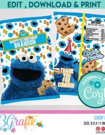 Cookie Monster Chip Bag